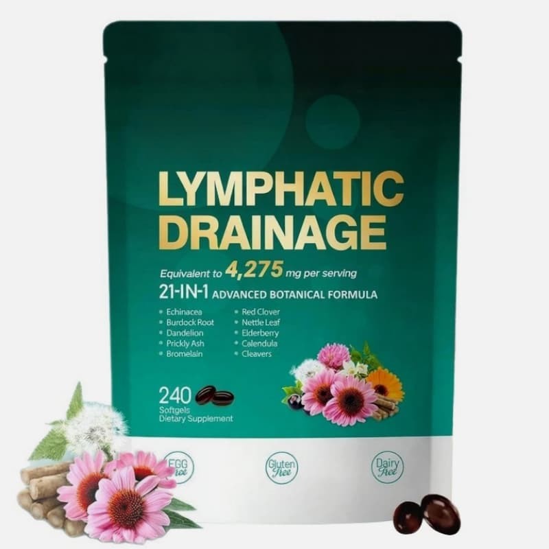 Lymph System Support Lymphatic Drainage Supplements, 4275mg 240 Softgels,