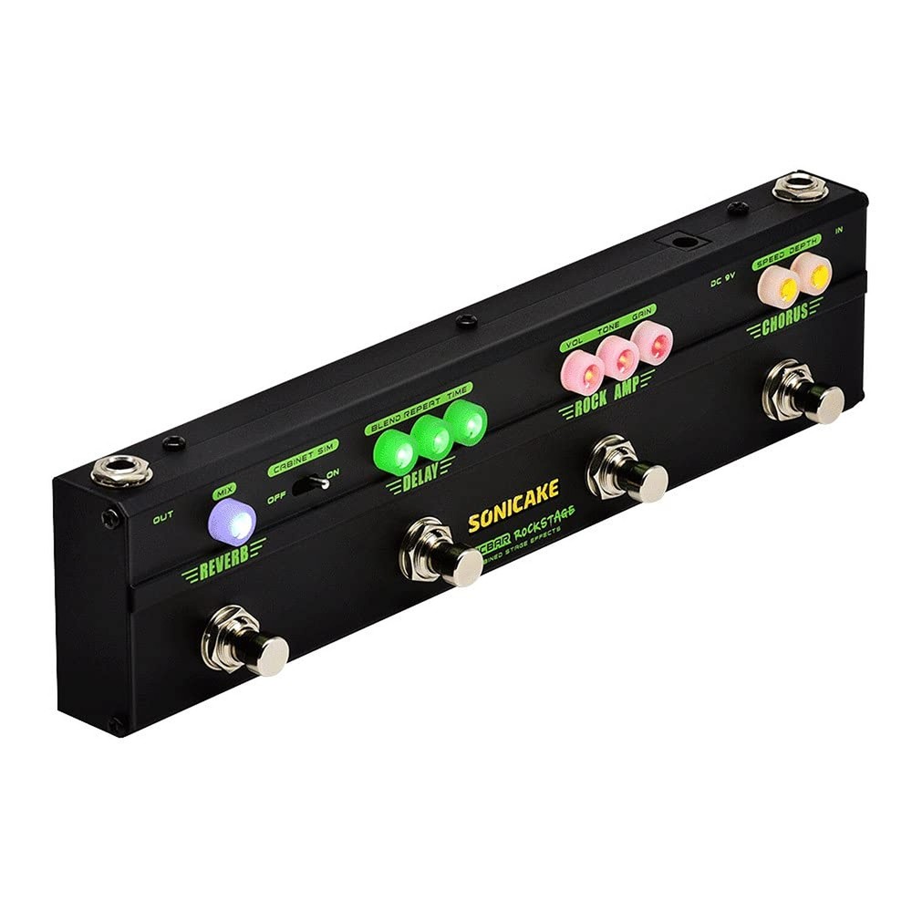 SONICAKE Guitar Multi Effect Pedal Chorus Delay Reverb Distortion Classic Roc...