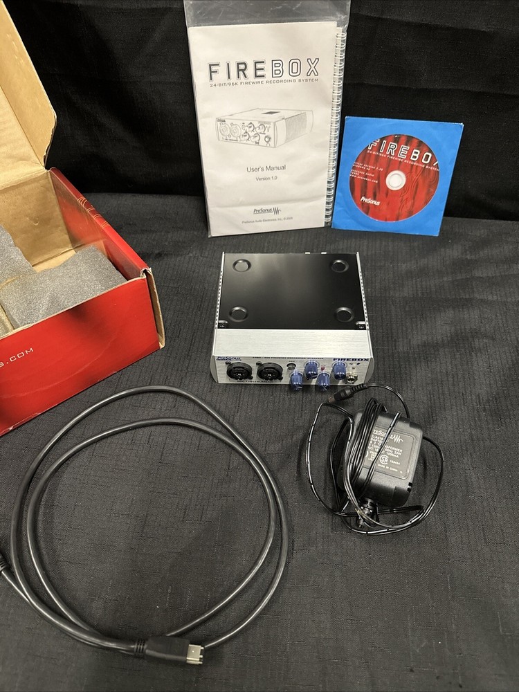 Complete Presonus Firebox With Power cord, Firewire Cable + Cubase and Plugins