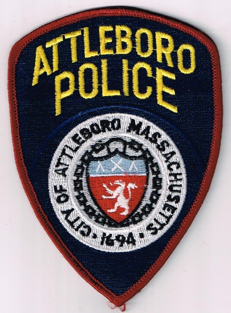 pick 1 Attleboro Police, MA patch: wider or thinner variation; different borders