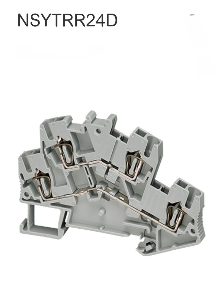 Spring clamp 2 level, 4pt, 2.5mm² greyNSYTRR24D