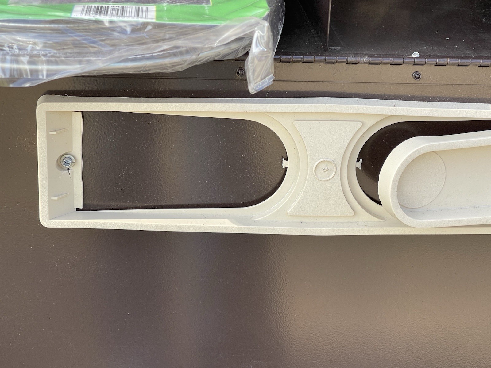 VTG Metal Chuck Box Camping Kitchen Storage Trunk w/ Contents Brown