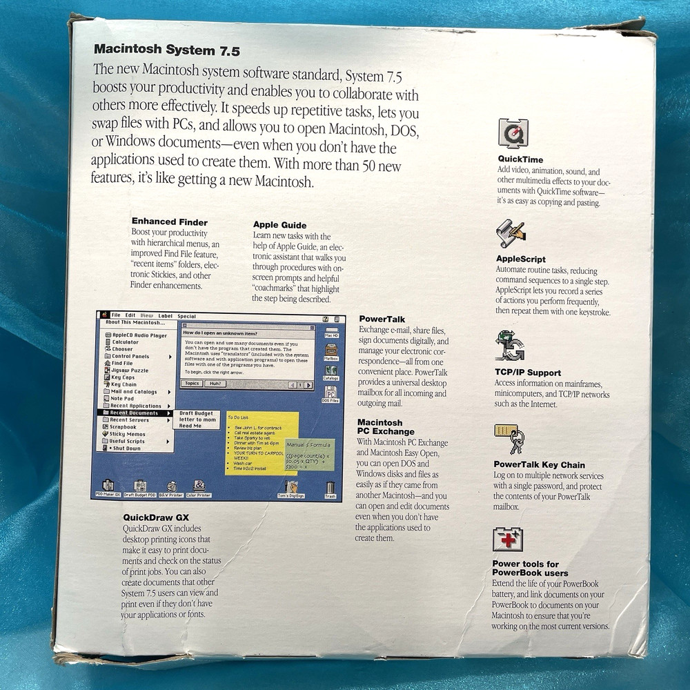 1996 Macintosh System Software 7.5 Version 7.5.3 Floppy Disks 20 Sealed, 20 Used