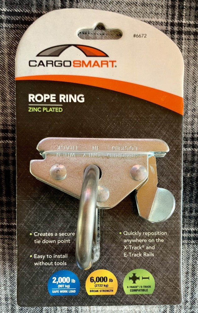 NEW! Cargo Smart Rope Ring Compatible with X-track & E track #6692