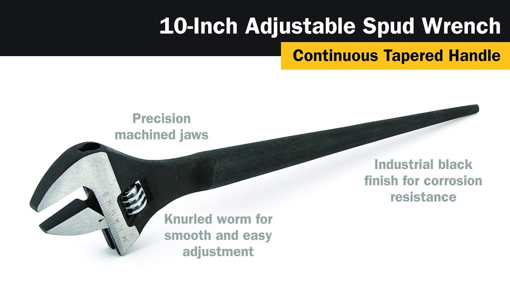 211 Adjustable Construction Spud Wrench 10inch