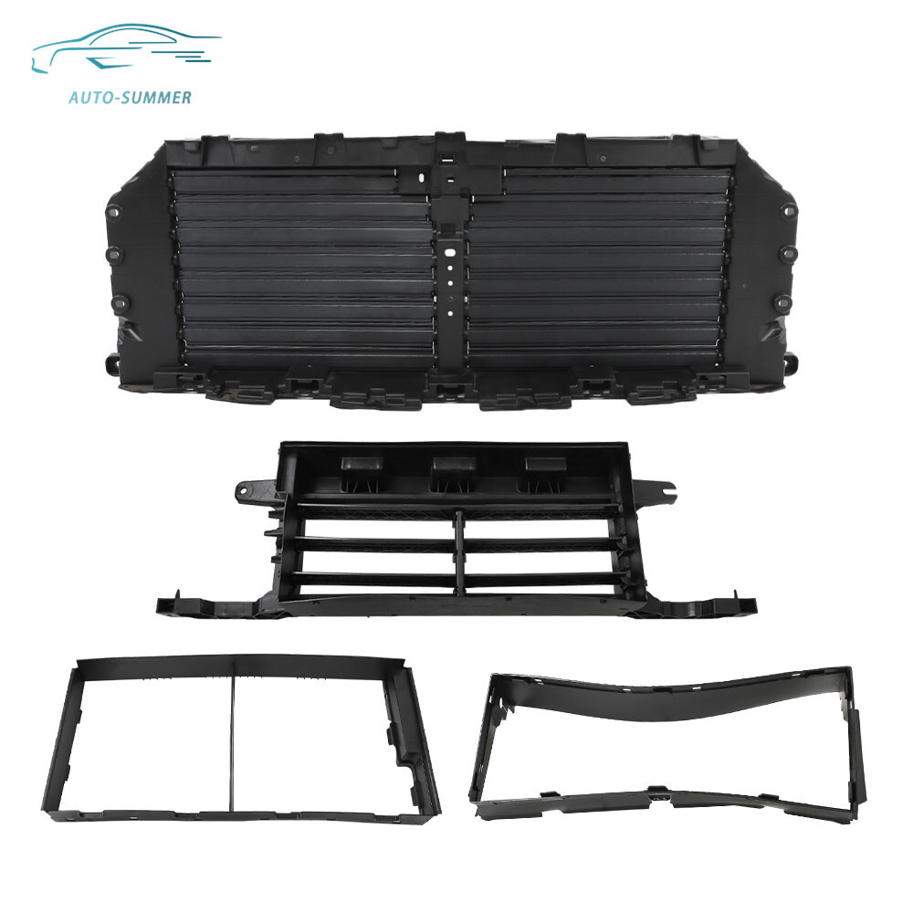 Radiator Grille Air Shutter Control Upper & Lower Black For 2021-2023 Ford F-150