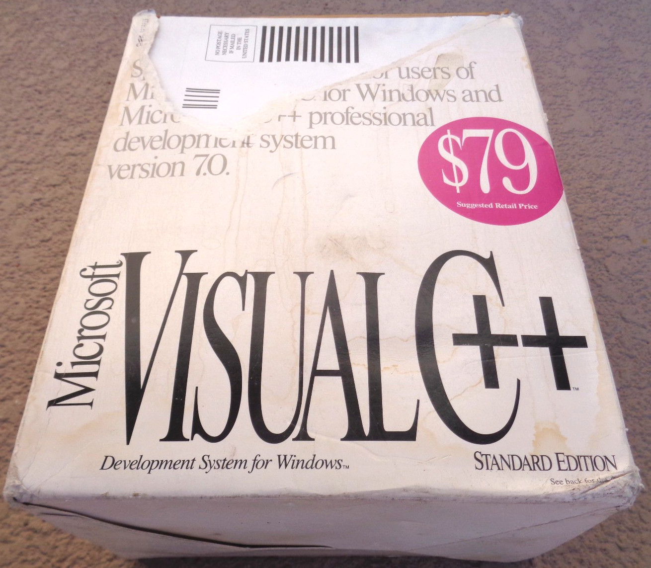 MICROSOFT VISUAL C++ DEVELOPMENT SYSTEM FOR WINDOWS FLOPPY W/BOOKS 1993
