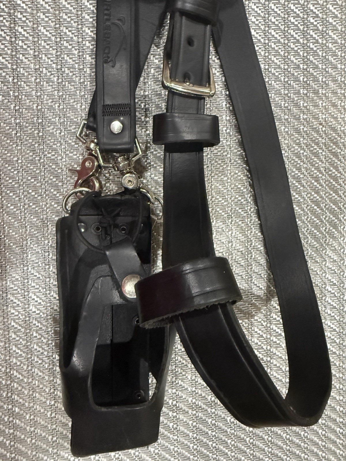 Used Perfect Fit Leather Firefighter Radio Strap