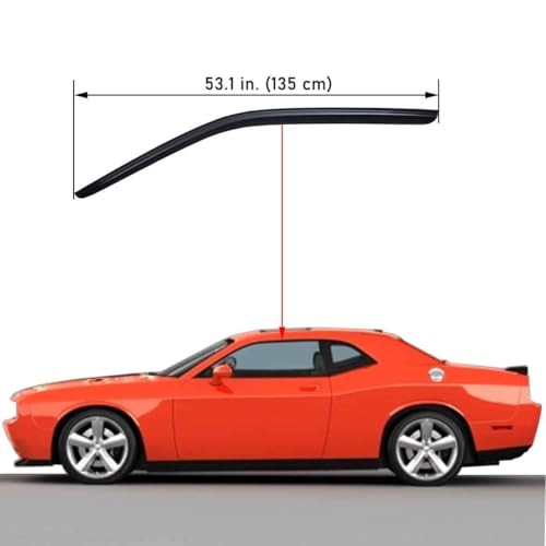 Extra Durable Outside-Mount Auto Vent Window Visor, Fits 2008-2023 Dodge