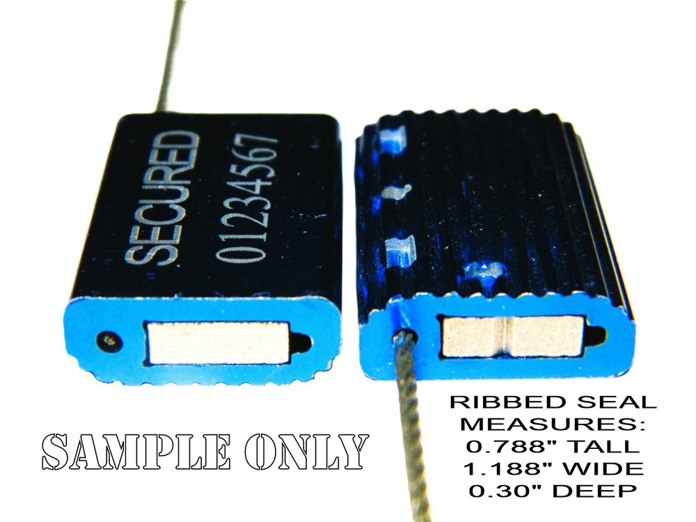 CABLE LOCK SECURITY SEALS, 12”, COLORS, CUSTOMIZED / YOUR TEXT, TEN SEALS 😃