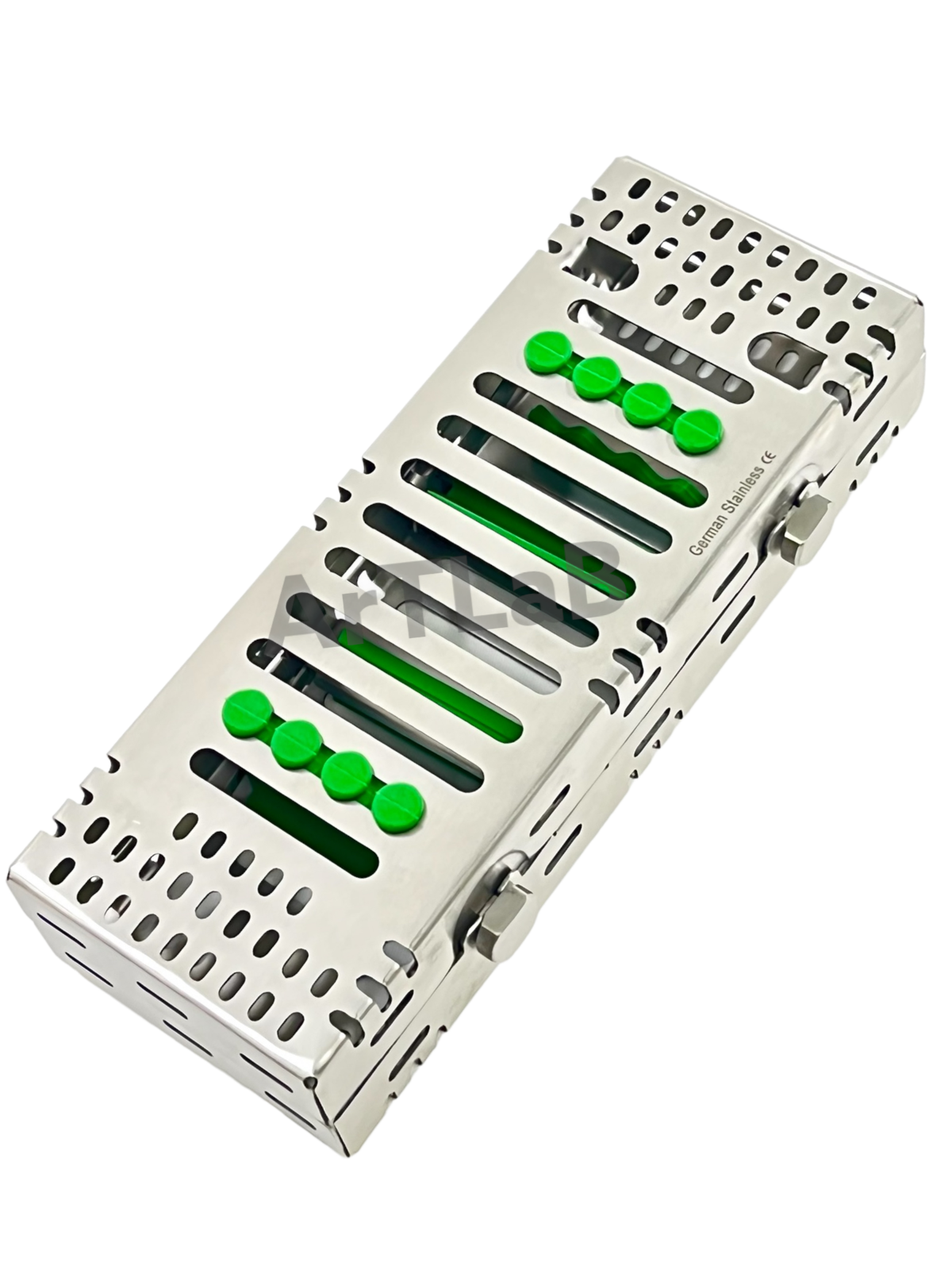 GERMAN Double Decker Dental Surgical Sterilization Autoclave Cassette 8 tools