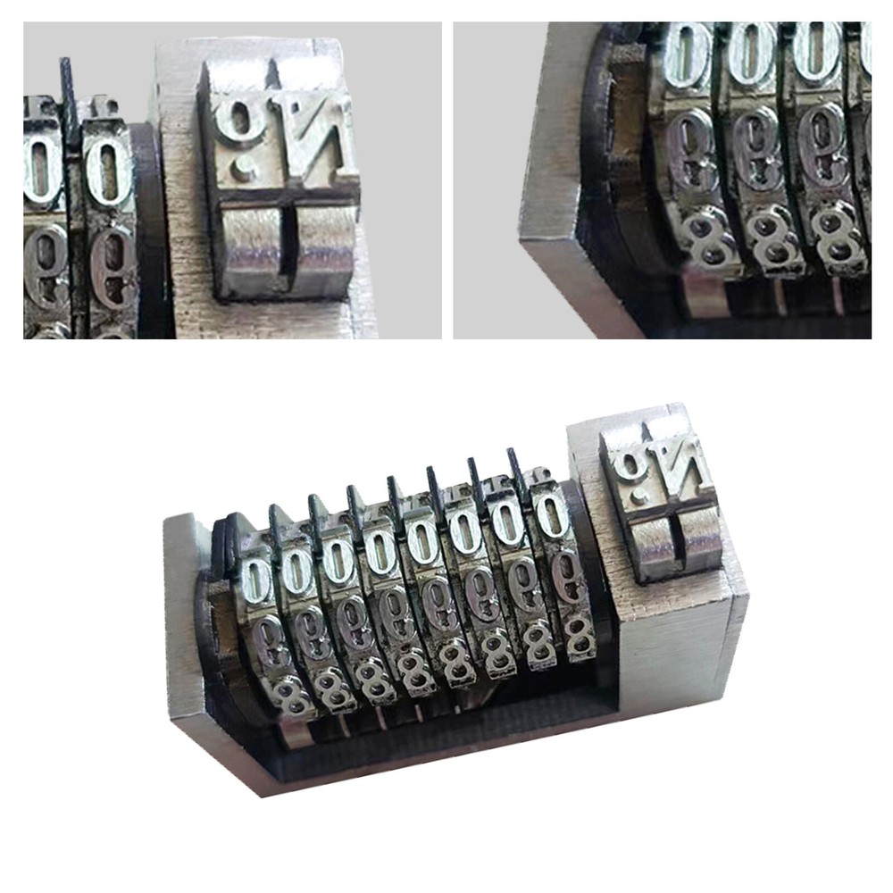6 Digits Numbering Machine Forward for Letterpress Number Coding 4X8 Cicero