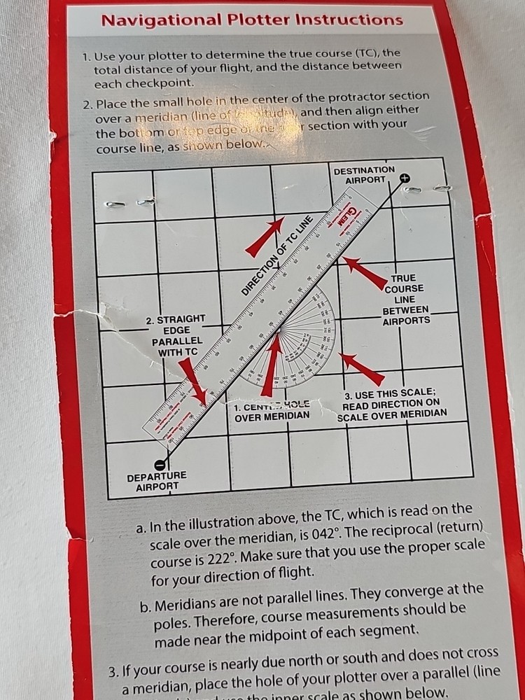 Gleim Navigational Plotter Sectional/World Aeronautical Terminal Area Chart