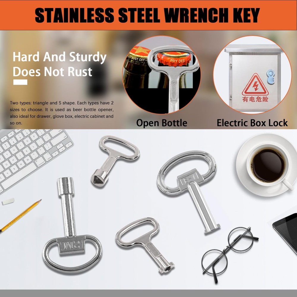 Multifunctional Utility Kit includes 4-Way Spanner and Square Keys 13 Pcs
