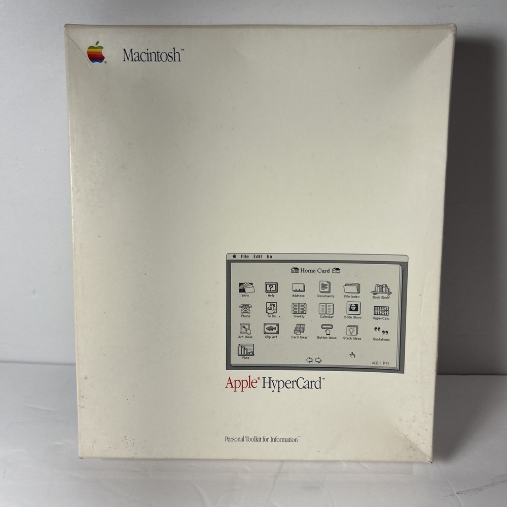 Vintage Apple HyperCard Boxed Software For Macintosh M0556 Complete With Guide