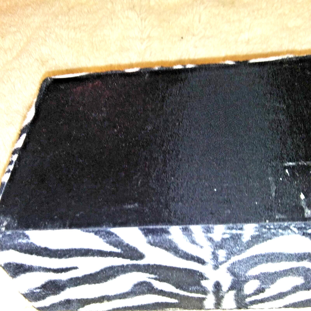 Zebra Faux Fur trinket Box