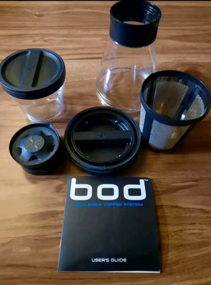 Sheer Clear Bod Bodybrew 12.5" H Cold Brew Coffee Extract System + User's Guide
