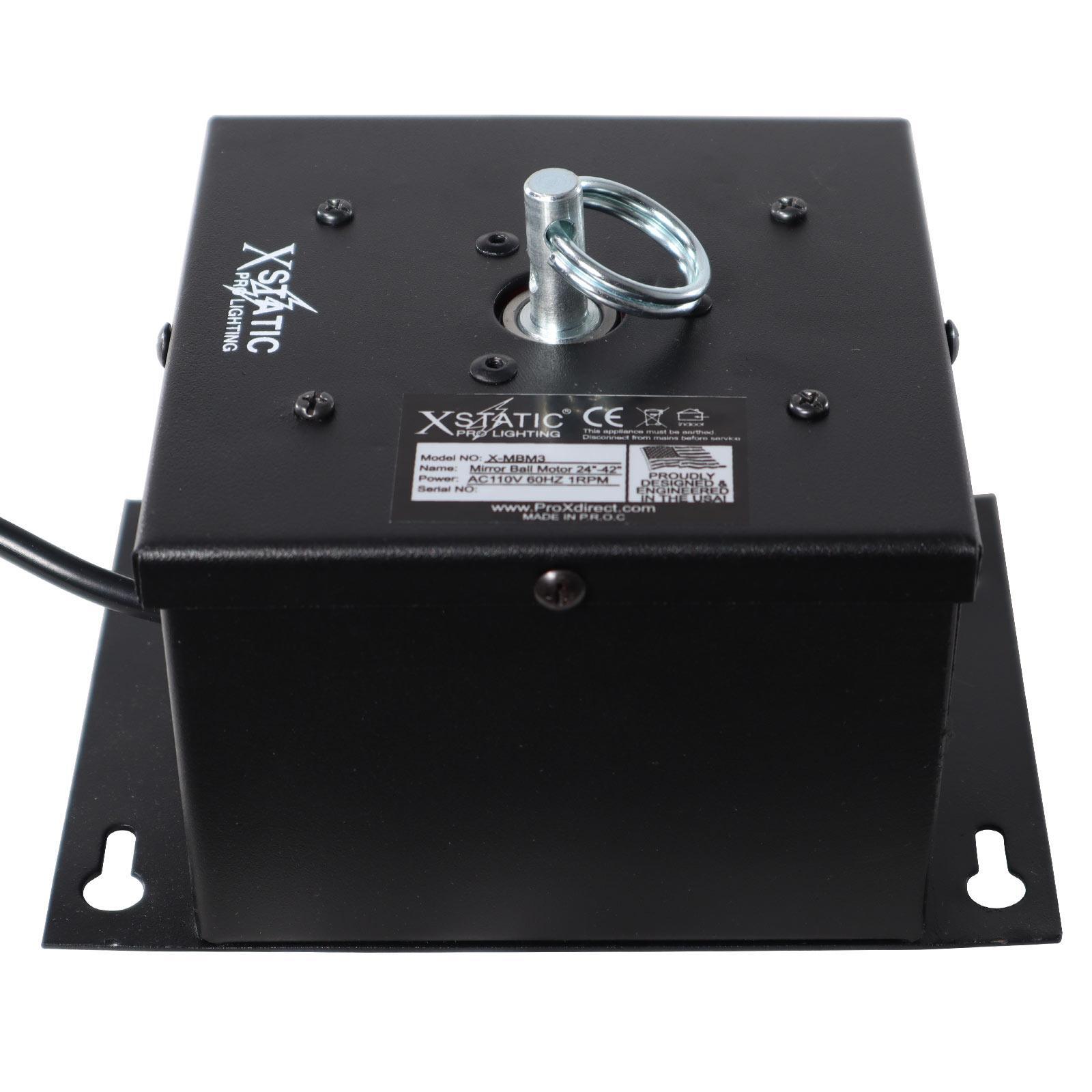 ProX X-MBM3 1 RPM Mirror Ball Mounting Motor Supports Up to 30-48" Disco Balls