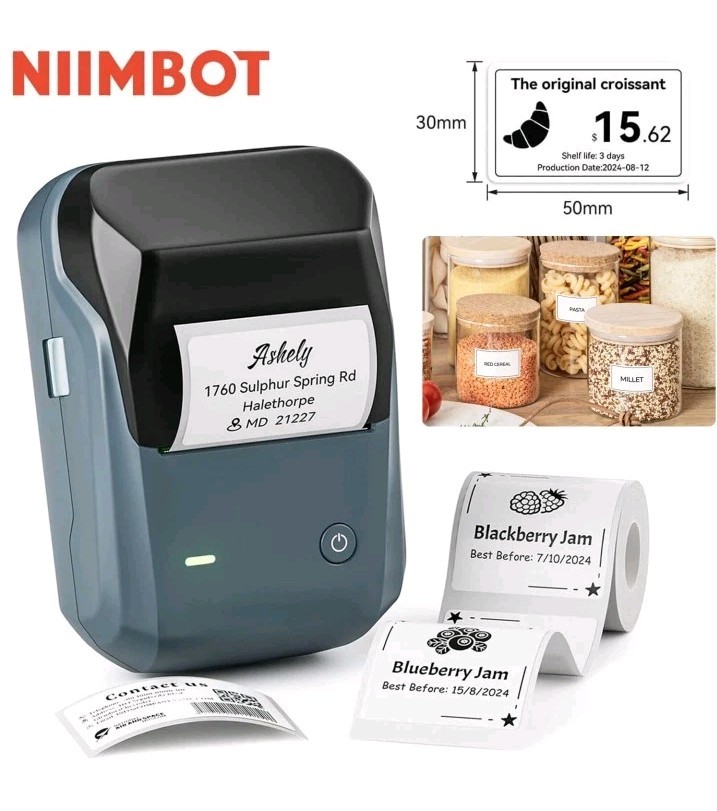 NIIMBOT B1 Label Maker Machine with Tape Portable Bluetooth Thermal Printer