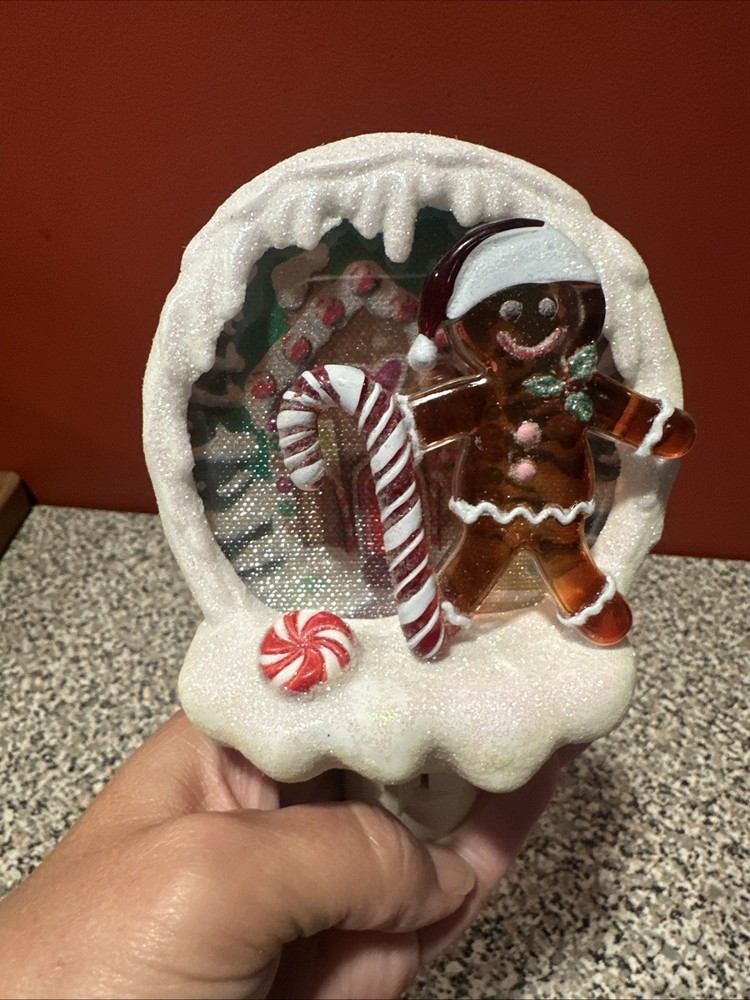 Christmas Night Light Gingerbread Man & Candy Cane SH2