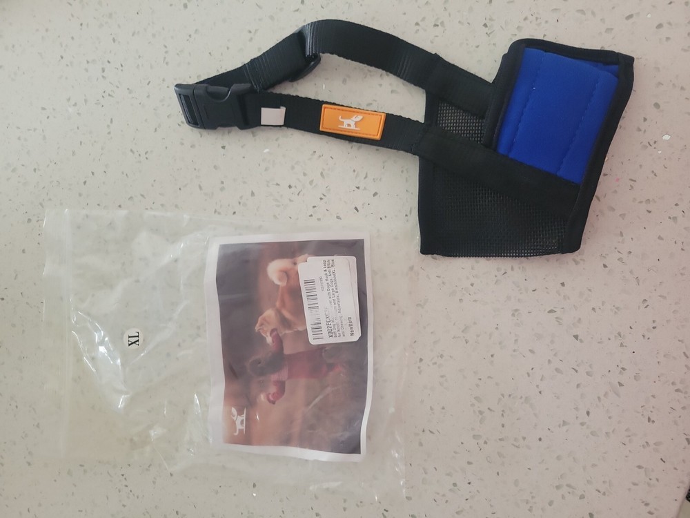 Soft Dog Muzzle Cover with Dogs Hook & Loop for small,medium & large Dogs.