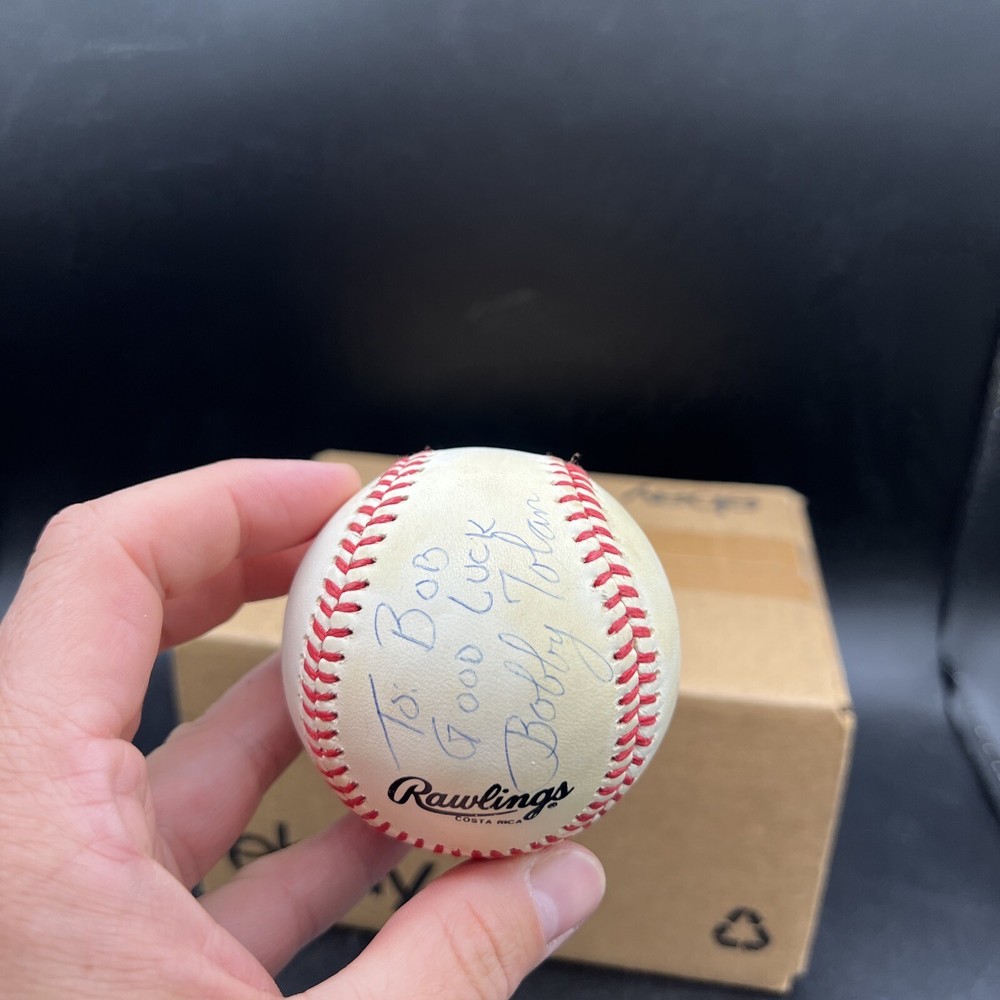 Vintage Bobby Tolan Autographed Baseball