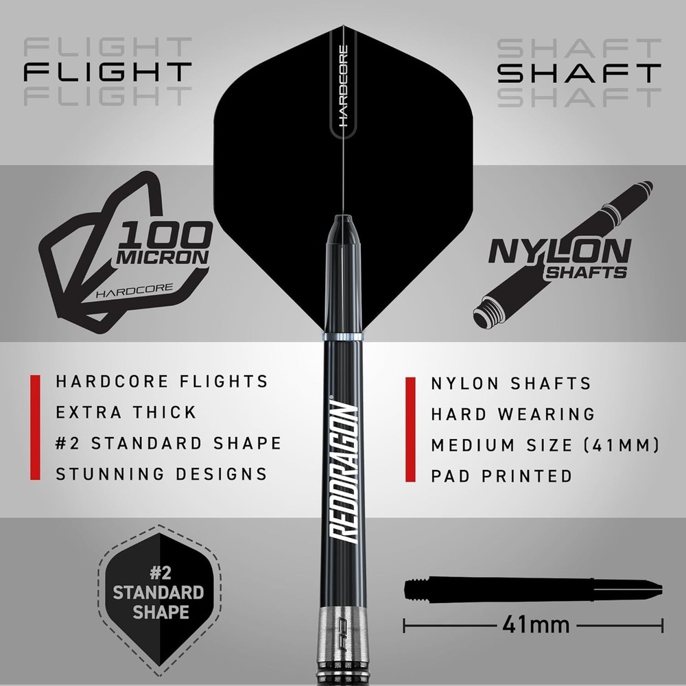 Professional Black Tungsten Darts - 24g