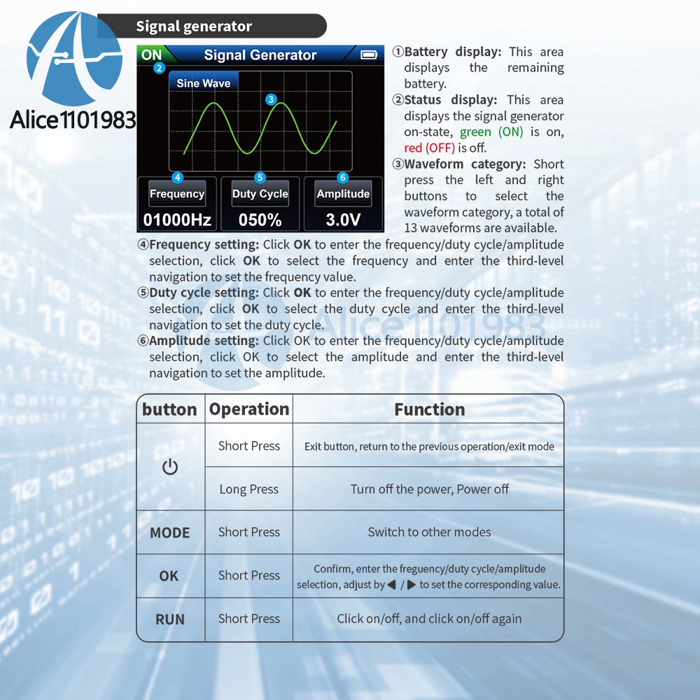 DSO-TC4 Oscilloscope Transistor Tester Electronics Component Tester 10MHz 48Ms/s