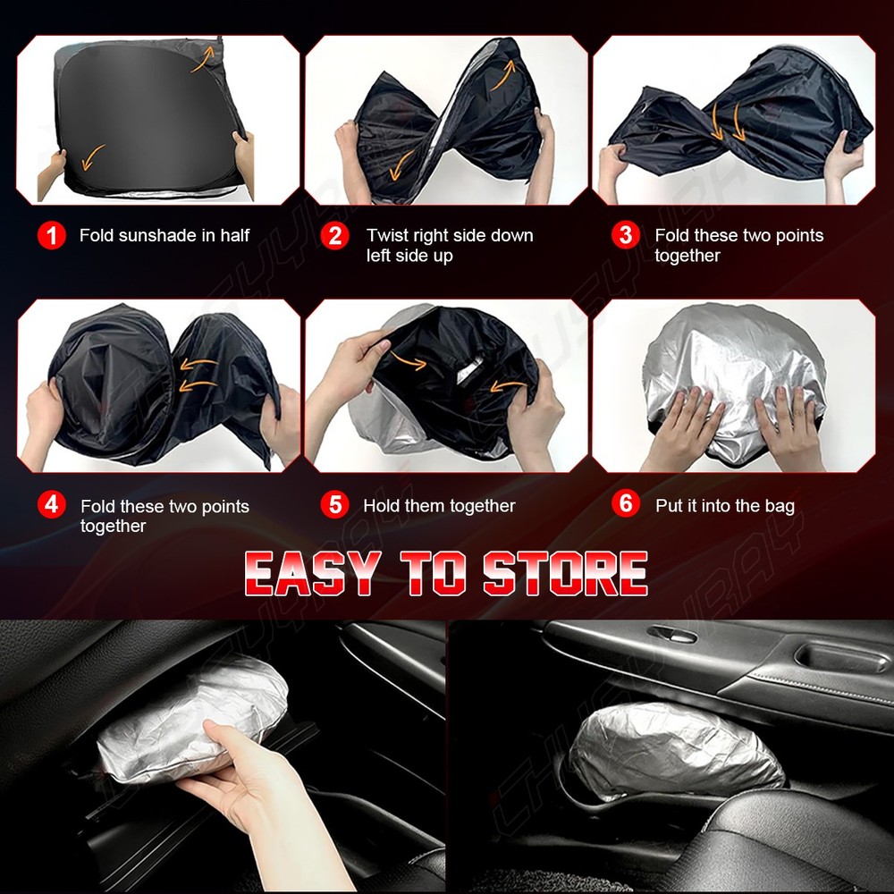 Foldable Car Windshield Front Window Sun Shade Cover For Silverado 1500 2014