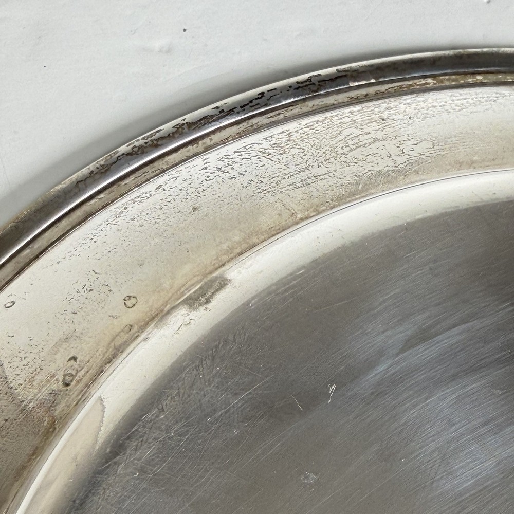 EL de Uberti Trinket Jewelry Dish Plate, Hallmarked, Italy, Silver plated 9.60"