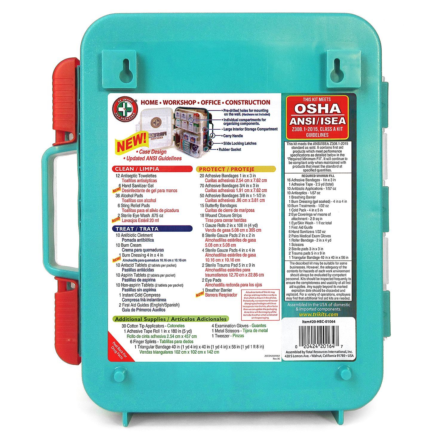 NEW 351 pc Emergency First Aid Kit Workplace OSHA ANSI FREE SHIPPING