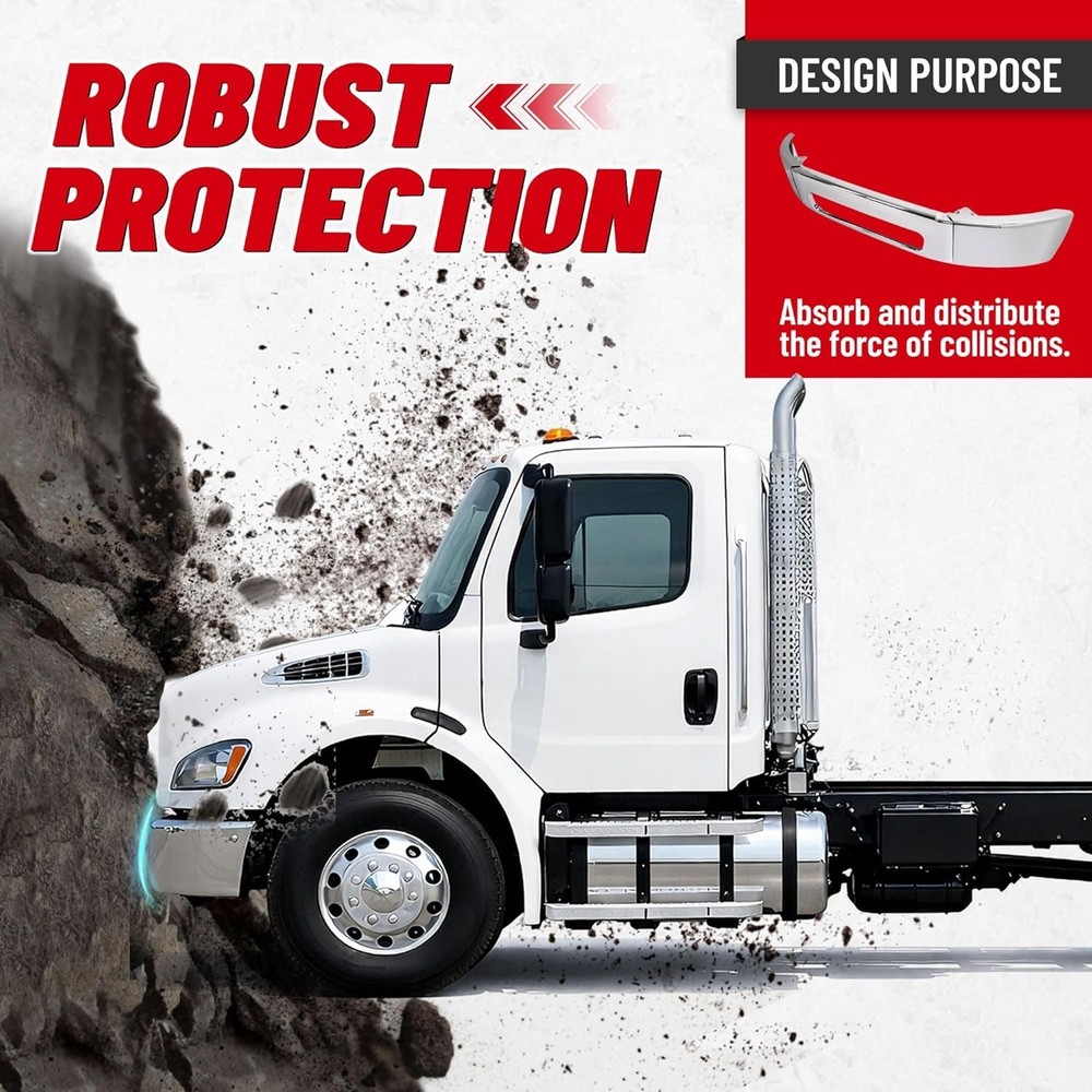 Front Bumper Assembly Compatible with 2003-2021 Freightliner M2 106 112 Model...