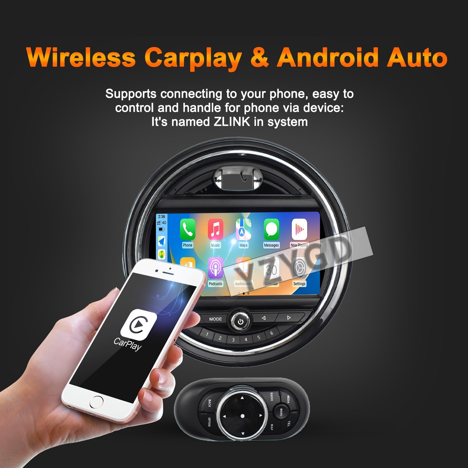 For BMW Mini Cooper 2015-2019 Android Car Radio 2Din Stereo Receiver GPS Navi