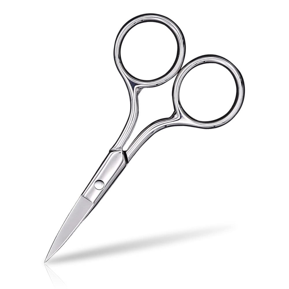 Eyebrow Scissors, Small Scissors for Hair, 1Pcs Silver