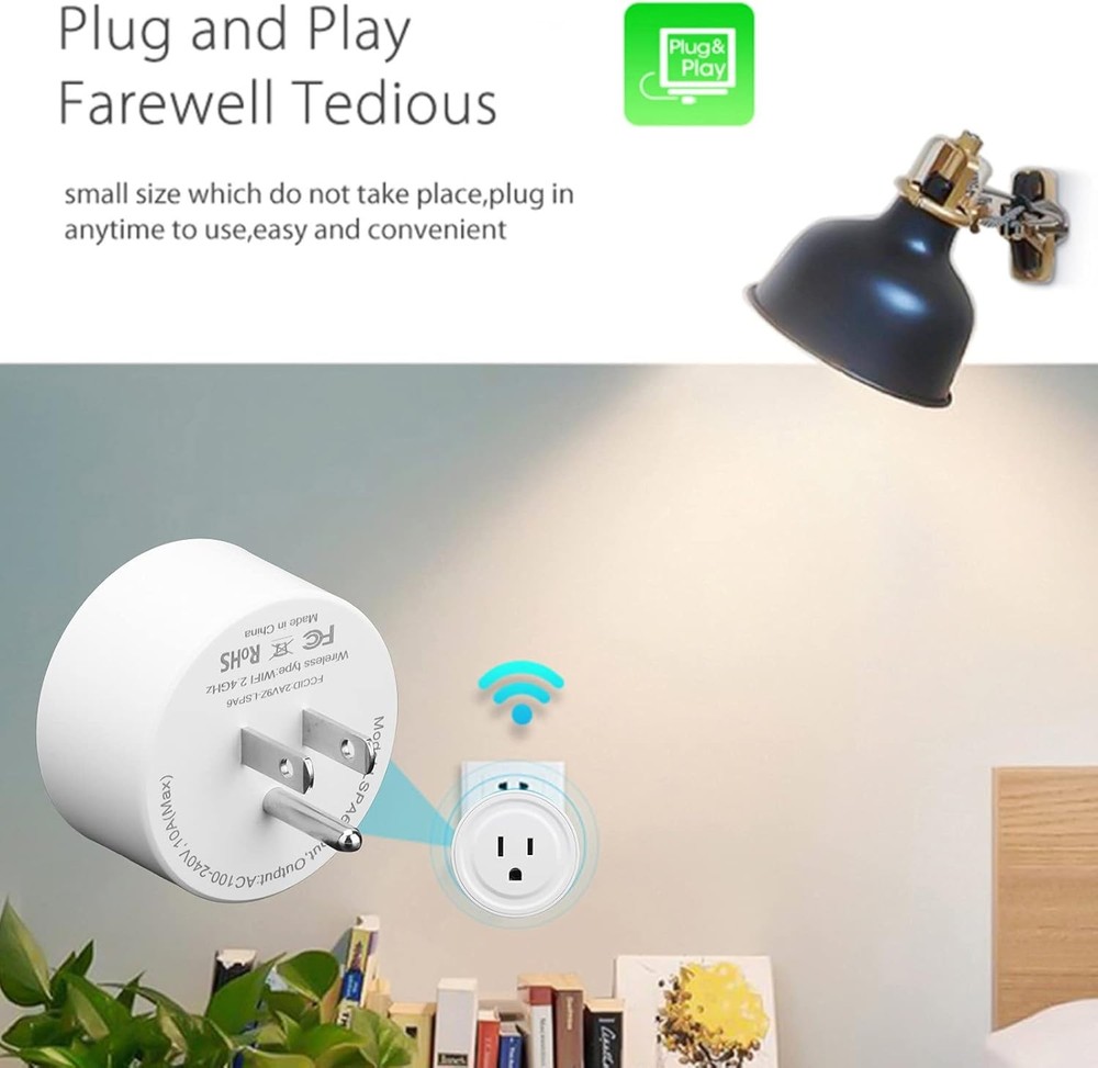 WiFi Smart Outlet with Remote Control and Timer Function