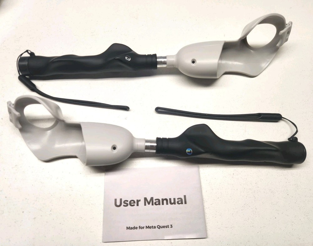 Meta Quest 3 VR Controller Golf Grip Handles Pair w/ Straps & Box
