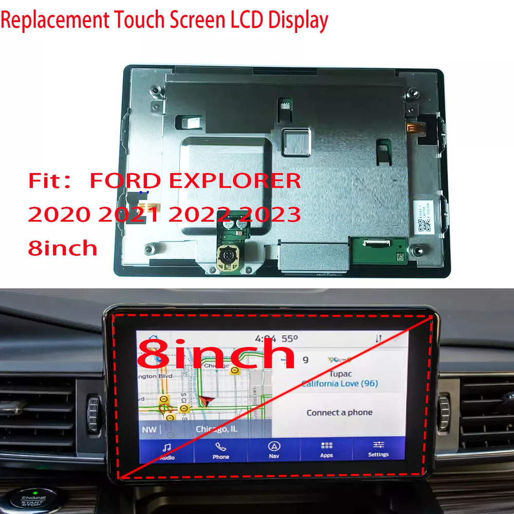 Replacement Touch Screen LCD Display Ford Explorer DASH CENTER 8" LB5T18B955FC