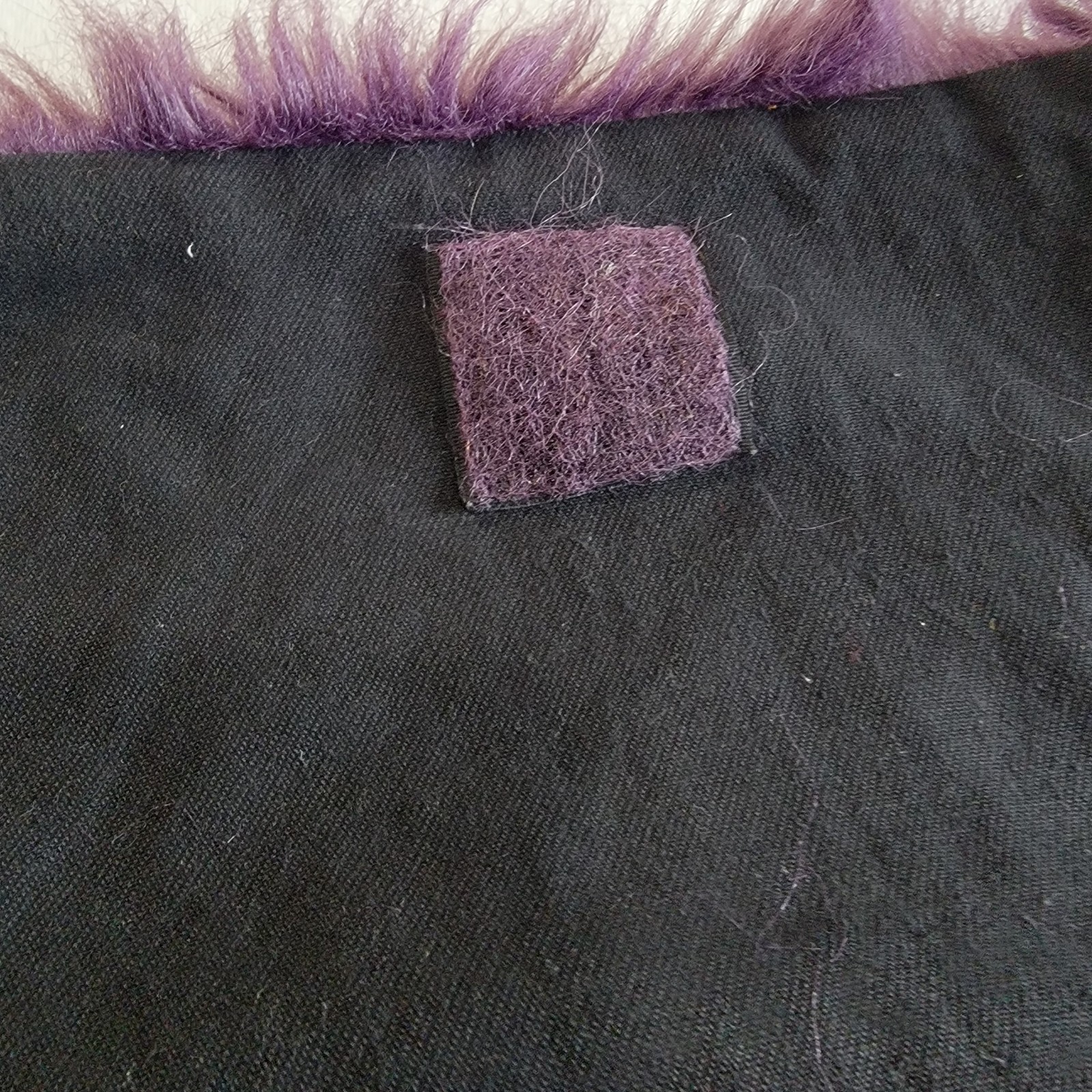 Vintage Y2K Faux Fur Punky Shoulder Bag Purple Medium Size for Women