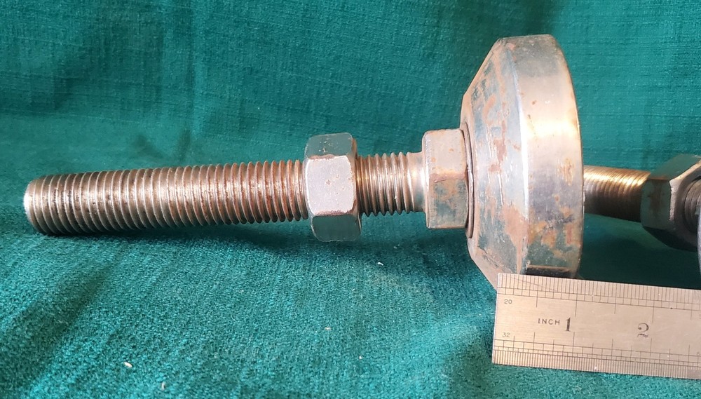 Two 4" Adjustable Solid Steel Machine Leveler Foot Pads 8" Tall