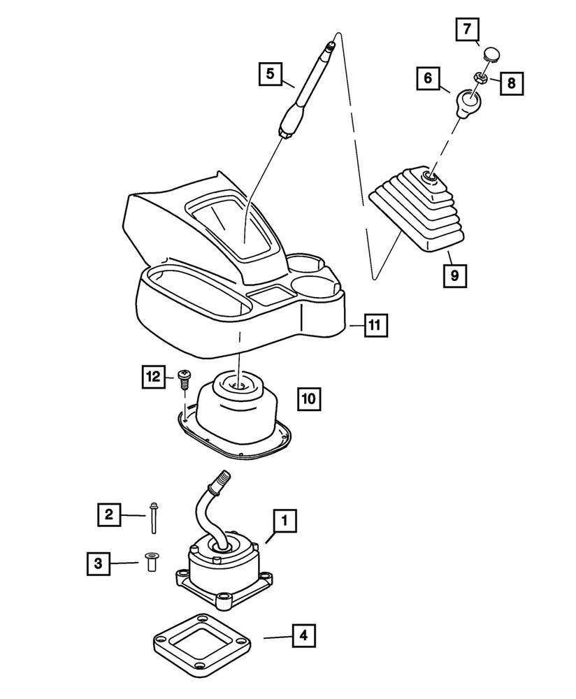 Genuine Mopar Gear Shift Lever Boot 55366042AB