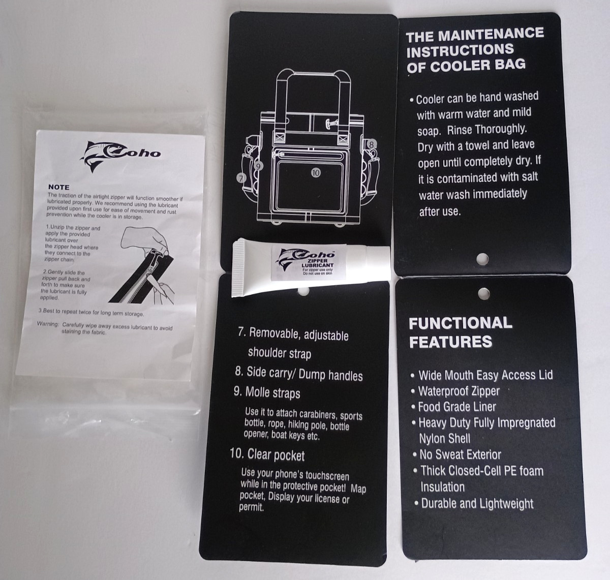 Coho 24 Can Soft Sided Leak Proof Air Tight Insulated Cooler & Lunch Box Gray