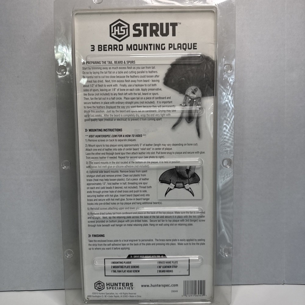 HS Strut Mounting Kit - Turkey Tail & Three Beard 6949