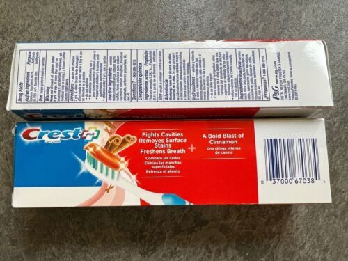 Crest Plus Complete Anticavity Toothpaste Cinnamon Flavor 5.4 Ounce 12 Pack