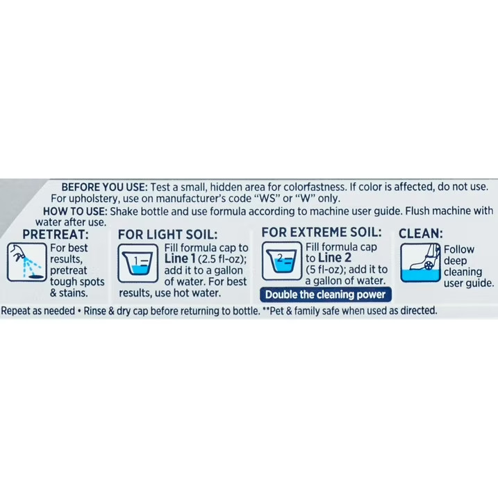 BISSELL Advanced Pro Max Clean + Protect Deep Cleaning Carpet Formula, 50 oz.
