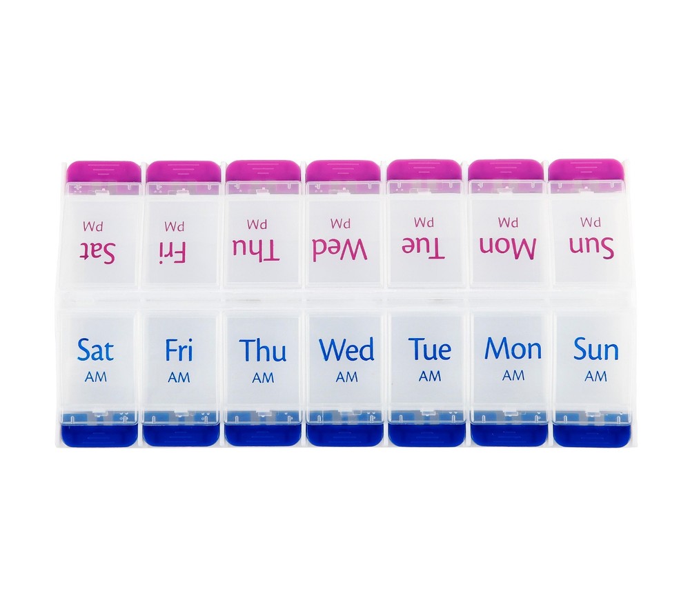Smart Essentials 7-Day Pill Organizer – AM/PM Weekly Medication Case
