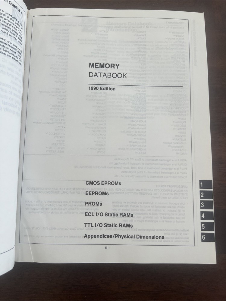 NATIONAL SEMICONDUCTOR Memory Databook 1990