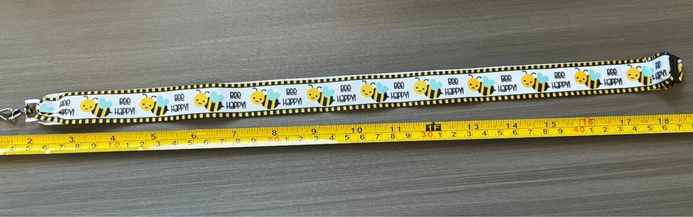 Bee Happy Bee 18” Ribbon Lanyard