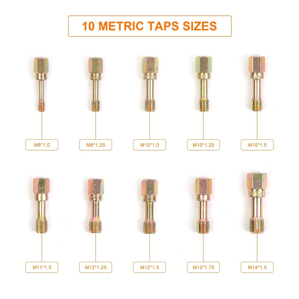 48 Pcs Thread Repair Chaser Set UNF UNC and Metric Thread Restorer Kit