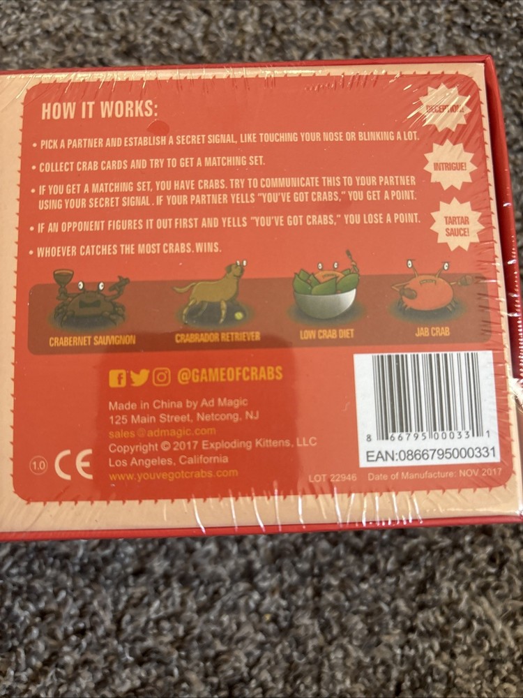 You've Got Crabs a Card Game