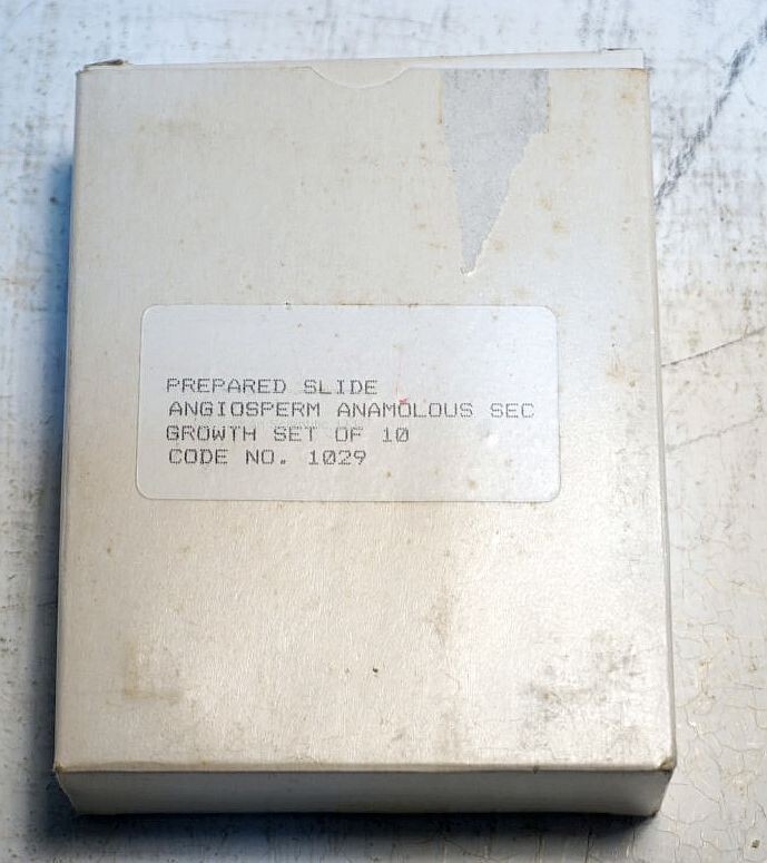 Prepared Microscope Slide Set, Angiosperm Anomalous Sec Growth, 10 Slides, New!